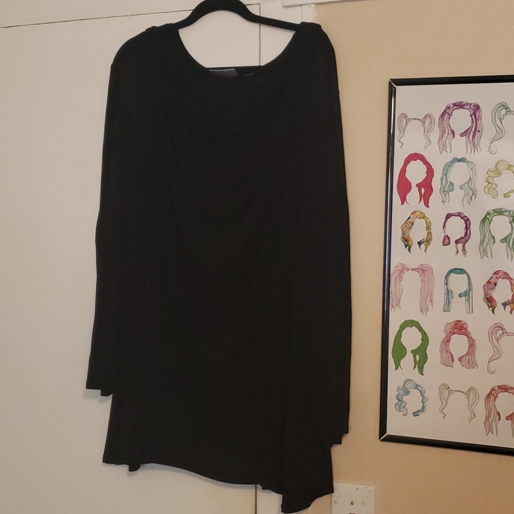 Long Sleeve Black Blouse